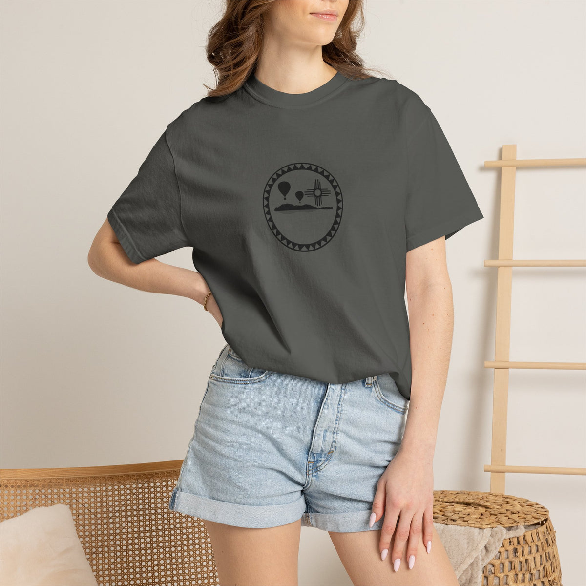 Albuquerque Indigenous T-Shirt — Simple Circle Mountain & Tree Tee
