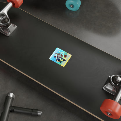 Holographic Hot Air Balloon Sticker — Zia Symbol Die-Cut Vinyl
