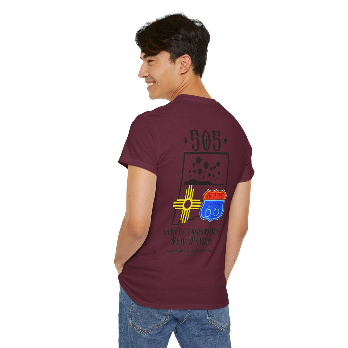 Native New Mexico 505 Route 66 Tee — Land of Enchantment T-Shirt