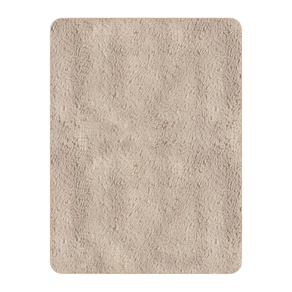 Plush Tan Sherpa Blanket with Pink Native Design Backing — Cozy Throw for Living Room & Travel