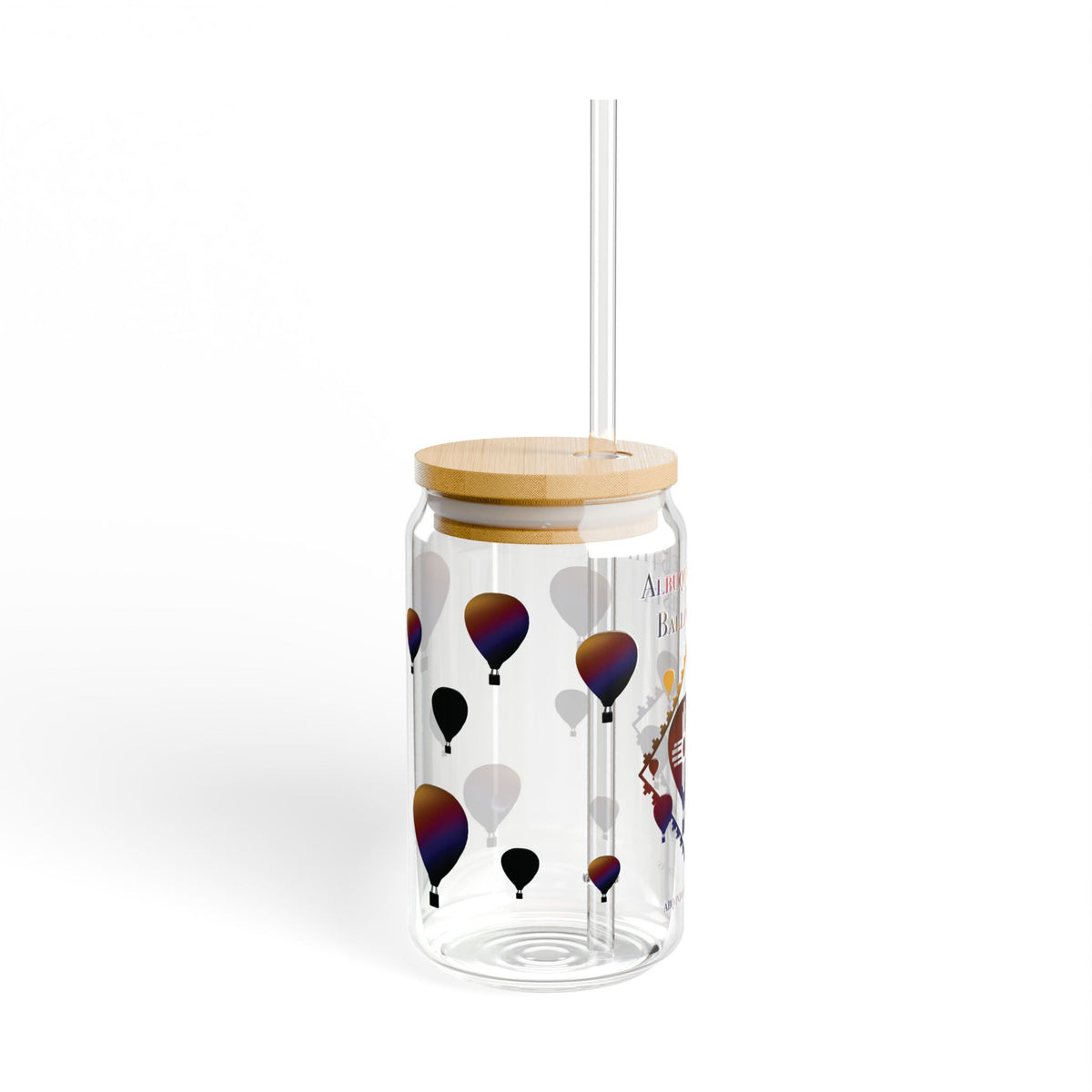 Balloon Fiesta Sipper Glass – 16oz Albuquerque Hot Air Balloon Travel Cup