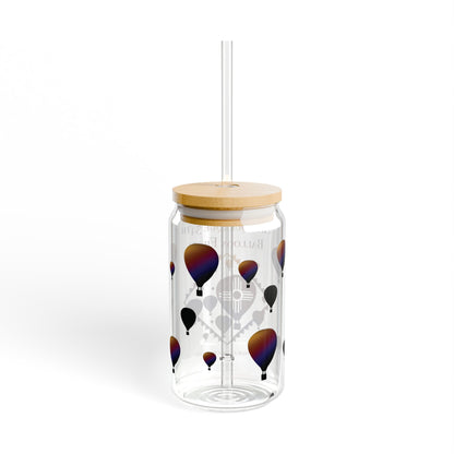 Balloon Fiesta Sipper Glass – 16oz Albuquerque Hot Air Balloon Travel Cup