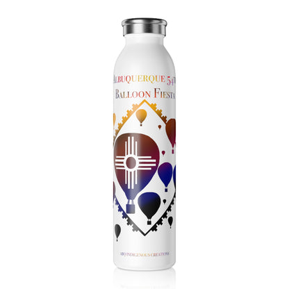 Albuquerque Balloon Fiesta Slim Water Bottle — Hot Air Balloon Design