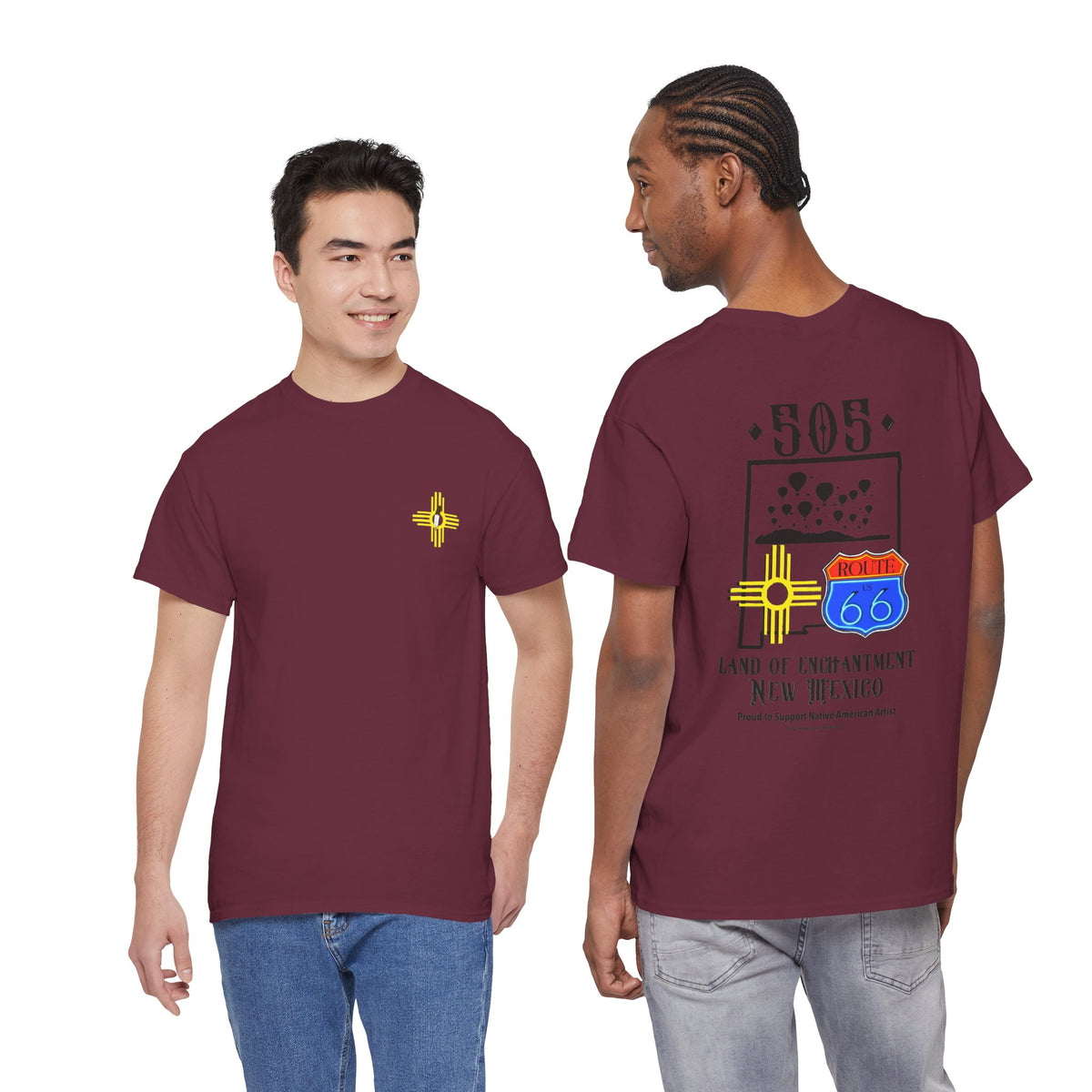 Native New Mexico 505 Route 66 Tee — Land of Enchantment T-Shirt