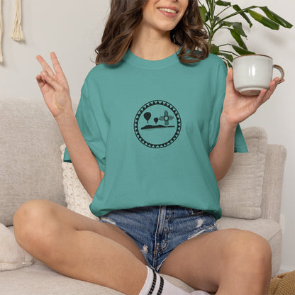 Albuquerque Indigenous T-Shirt — Simple Circle Mountain & Tree Tee