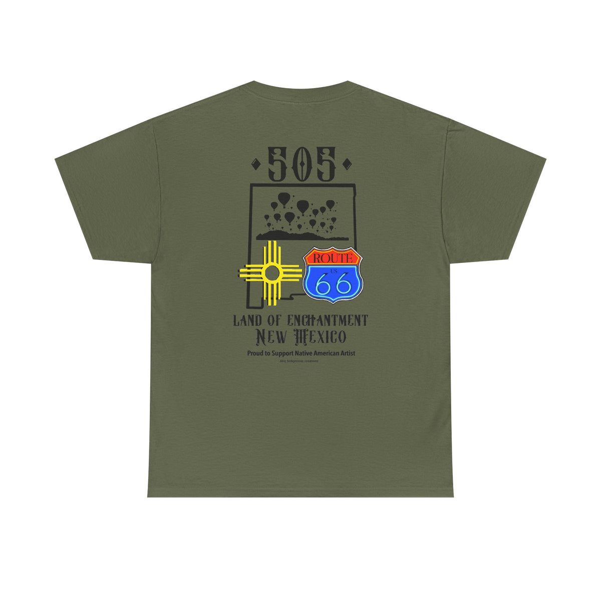 Native New Mexico 505 Route 66 Tee — Land of Enchantment T-Shirt