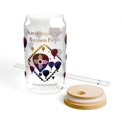 Balloon Fiesta Sipper Glass – 16oz Albuquerque Hot Air Balloon Travel Cup