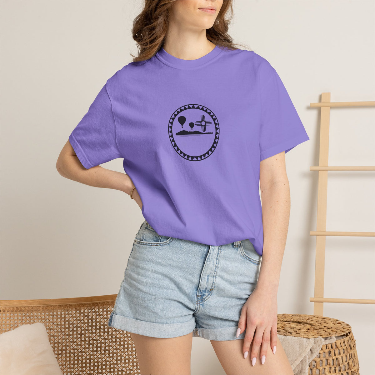Albuquerque Indigenous T-Shirt — Simple Circle Mountain & Tree Tee