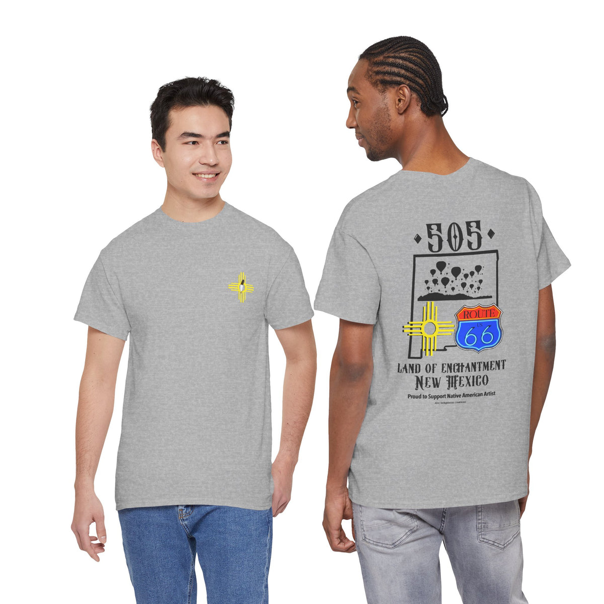 Native New Mexico 505 Route 66 Tee — Land of Enchantment T-Shirt