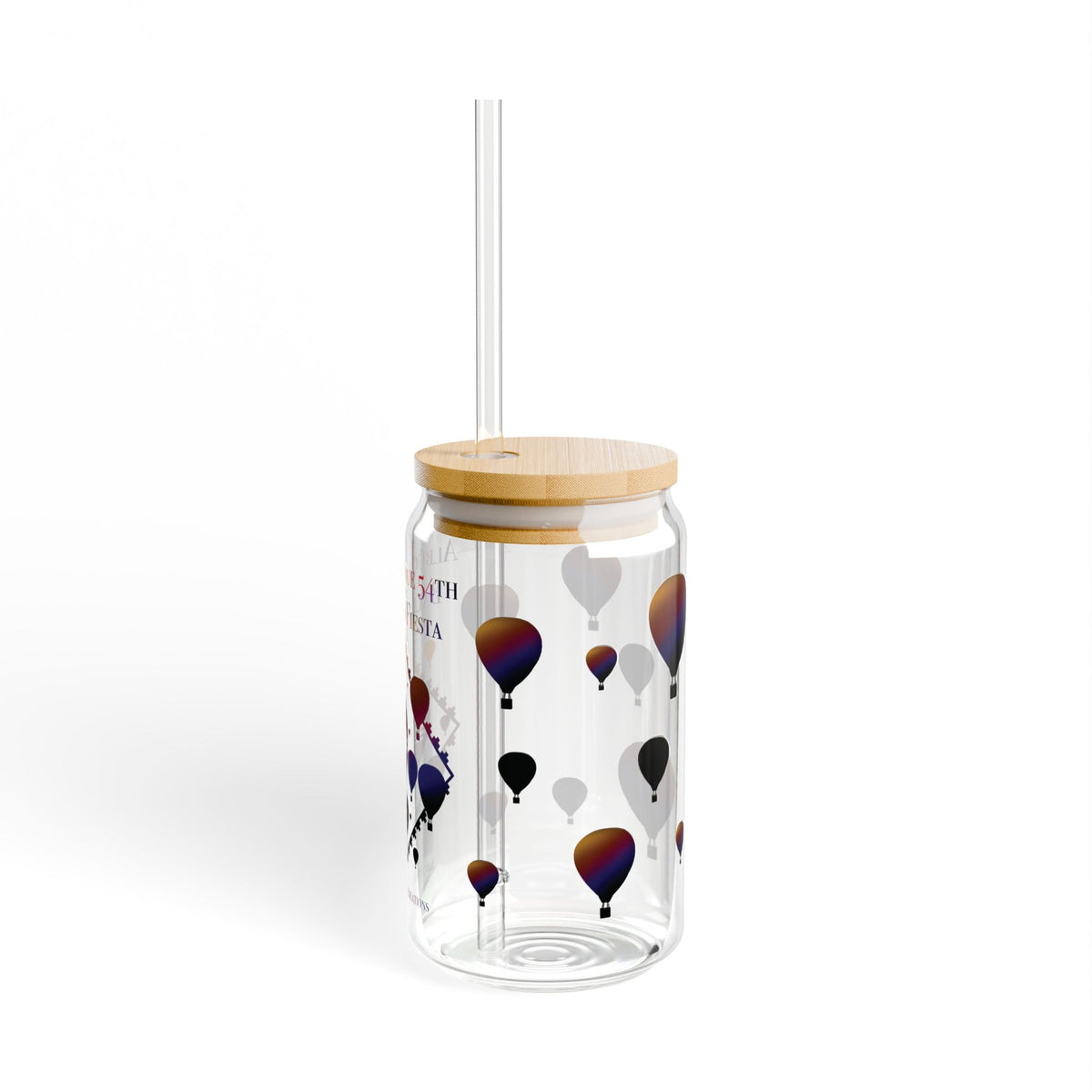 Balloon Fiesta Sipper Glass – 16oz Albuquerque Hot Air Balloon Travel Cup