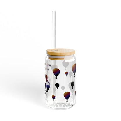 Balloon Fiesta Sipper Glass – 16oz Albuquerque Hot Air Balloon Travel Cup