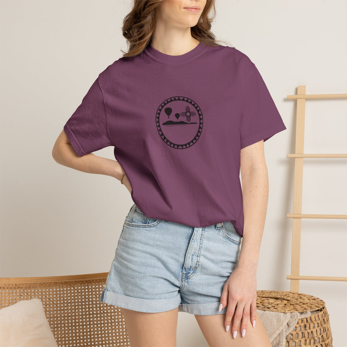 Albuquerque Indigenous T-Shirt — Simple Circle Mountain & Tree Tee