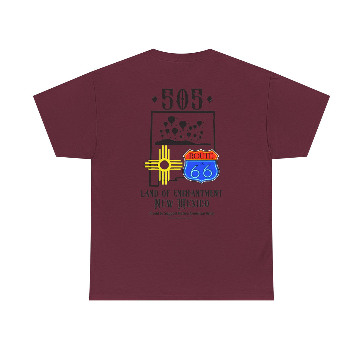 Native New Mexico 505 Route 66 Tee — Land of Enchantment T-Shirt