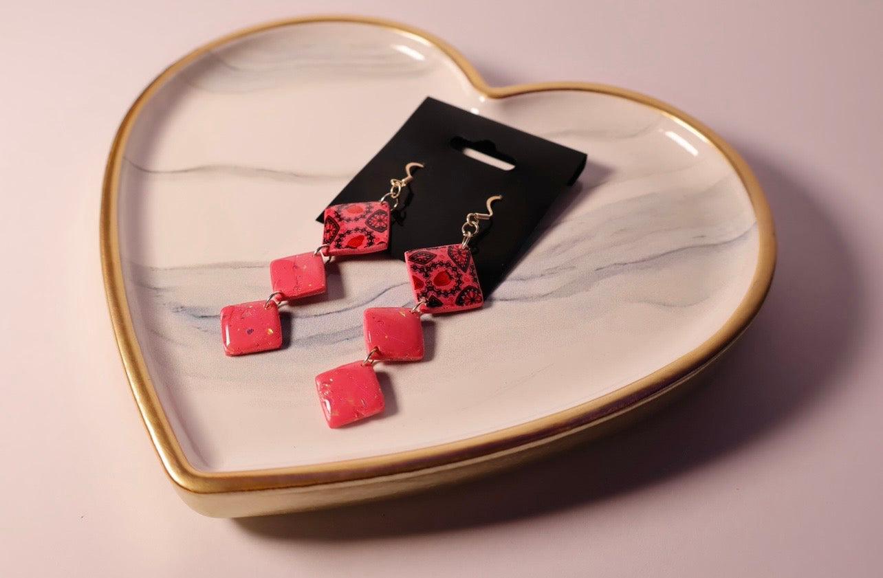 Sparkly Triple diamond cherry design