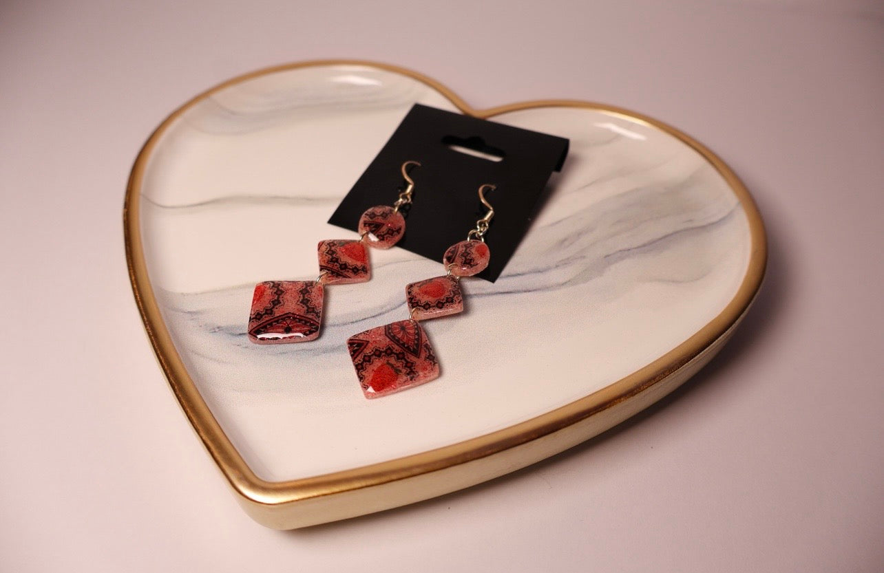 Native strawberry design earrings