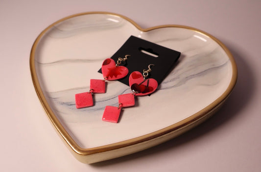 Heart shaped diamond valentines design